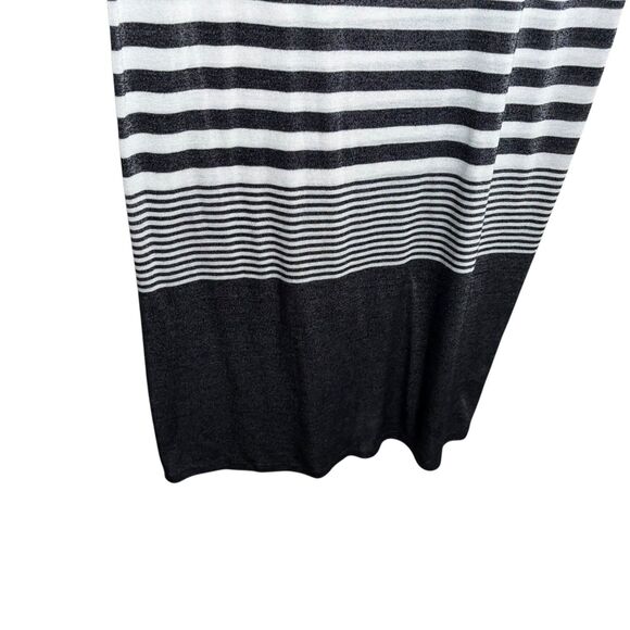 Vince Dress Women's Medium Striped Short Sleeve Metallic Lightweight Shift - Picture 3 of 9